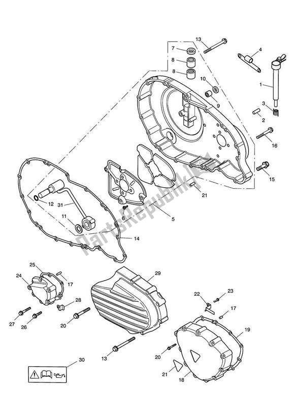 All parts for the Engine Covers of the Triumph America Carburettor 790 2002 - 2007